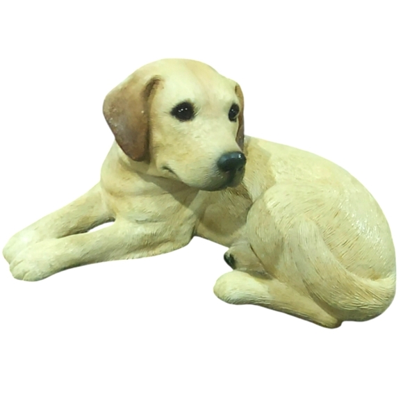 Vintage 1984 Sandra Brue Sandicast Yellow Labrador Sculpture - Picture 3 of 4